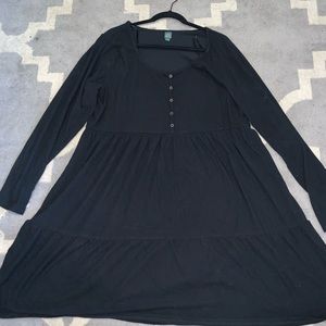 Black long sleeve sweater dress size 2x